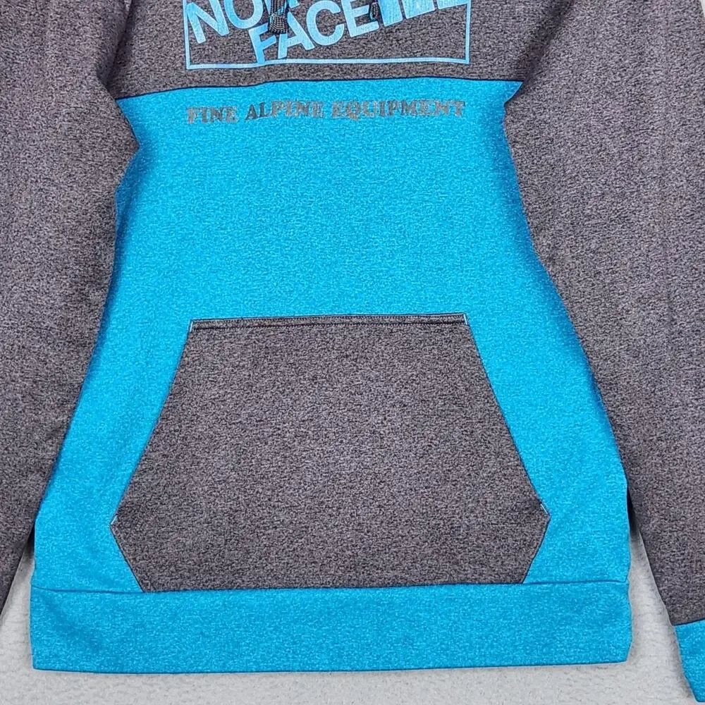 The North Face Surgent Hoodie Mens Small Blue Gray Pullover Fleece A2V4M